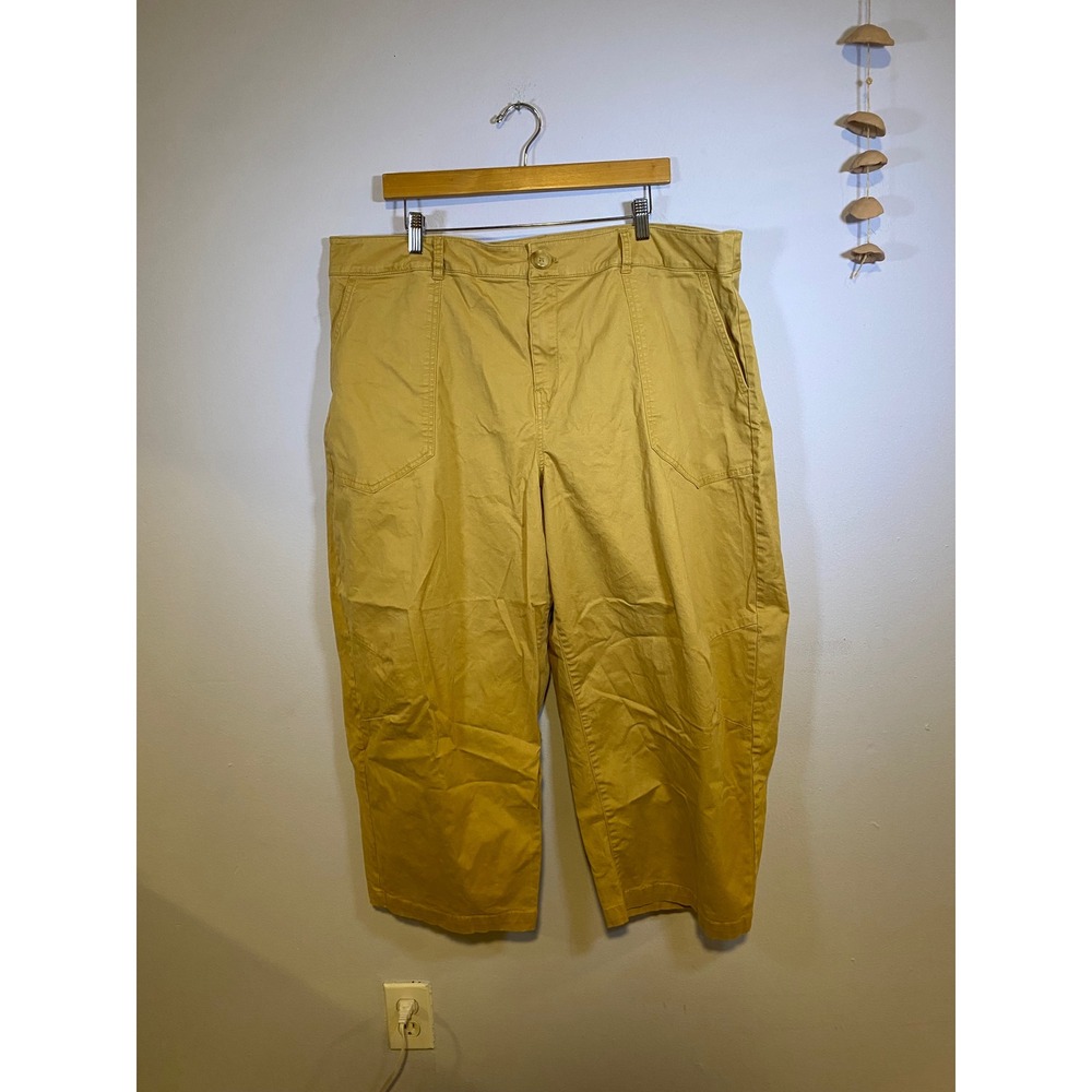 Mustard Lane Bryant Utility Cropped Wide Leg Pants 20 Women